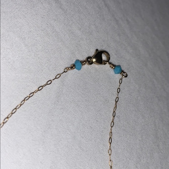 ENEWTON SIGNATURE CROSS TURQUOISE GOLD NECKLACE - Picture 4 of 5